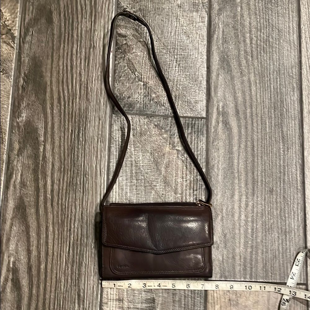 Vintage Fossil Brown Leather Bag/ clutch wallet